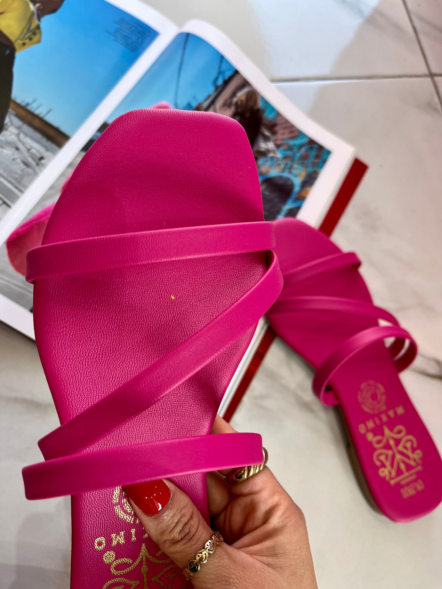 Sandalias Santorini 0458 fucsia
