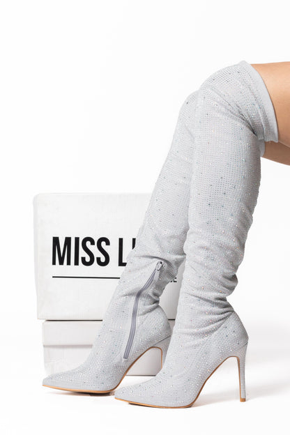 Botas Lucero plata 0919