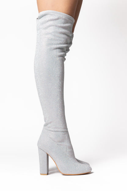 Botas Destellos plata 0926