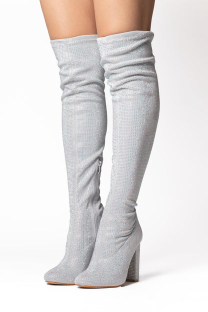 Botas Destellos plata 0926