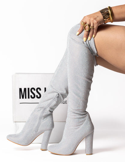 Botas Destellos plata 0926