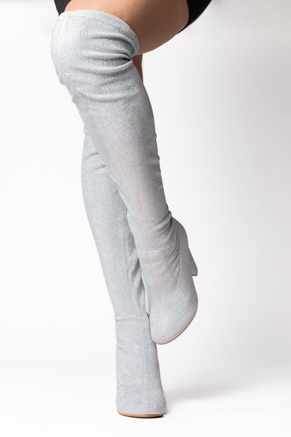 Botas Destellos plata 0926