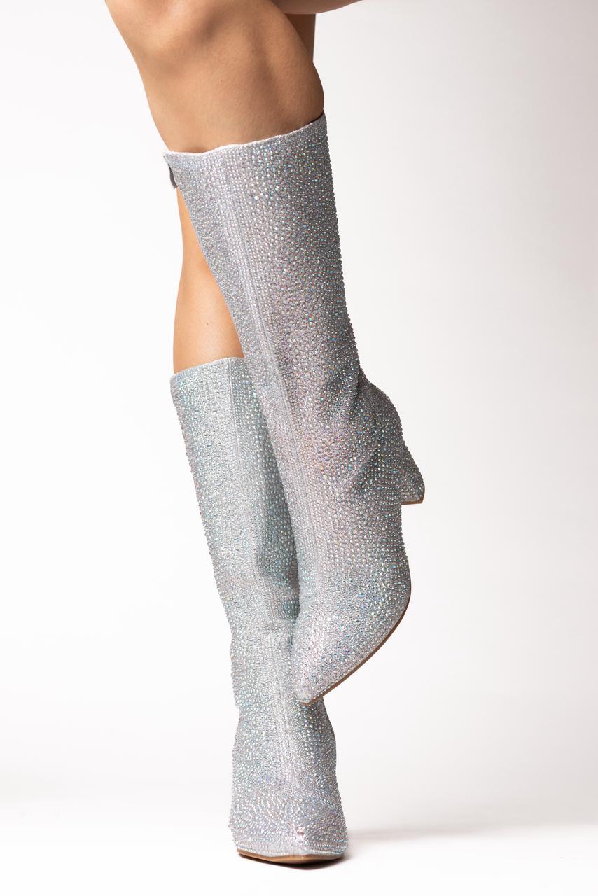 Botas Zirconia plata 0936