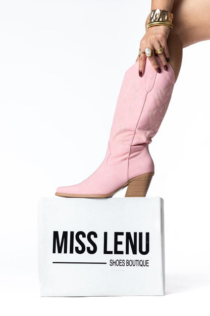 Botas Bandida rosa 0942
