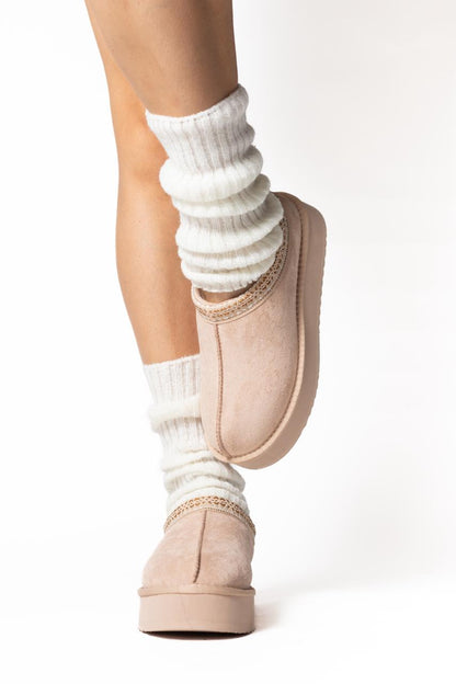 Slippers Winter latte 0972